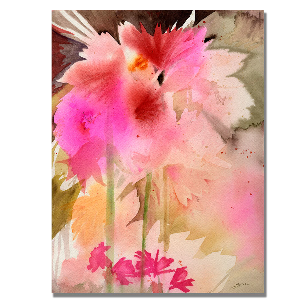 Sheila Golden 'Pink Garden' Canvas Art 18 X 24