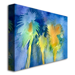 Sheila Golden 'Night Palm' Canvas Art 18 X 24