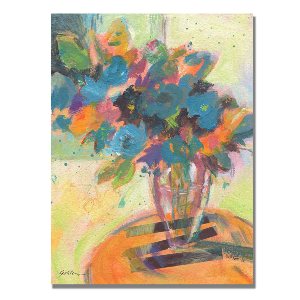 Sheila Golden 'Blue Blossoming' Canvas Art 18 X 24