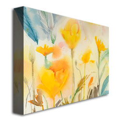 Sheila Golden 'Yellow Poppies' Canvas Art 18 X 24