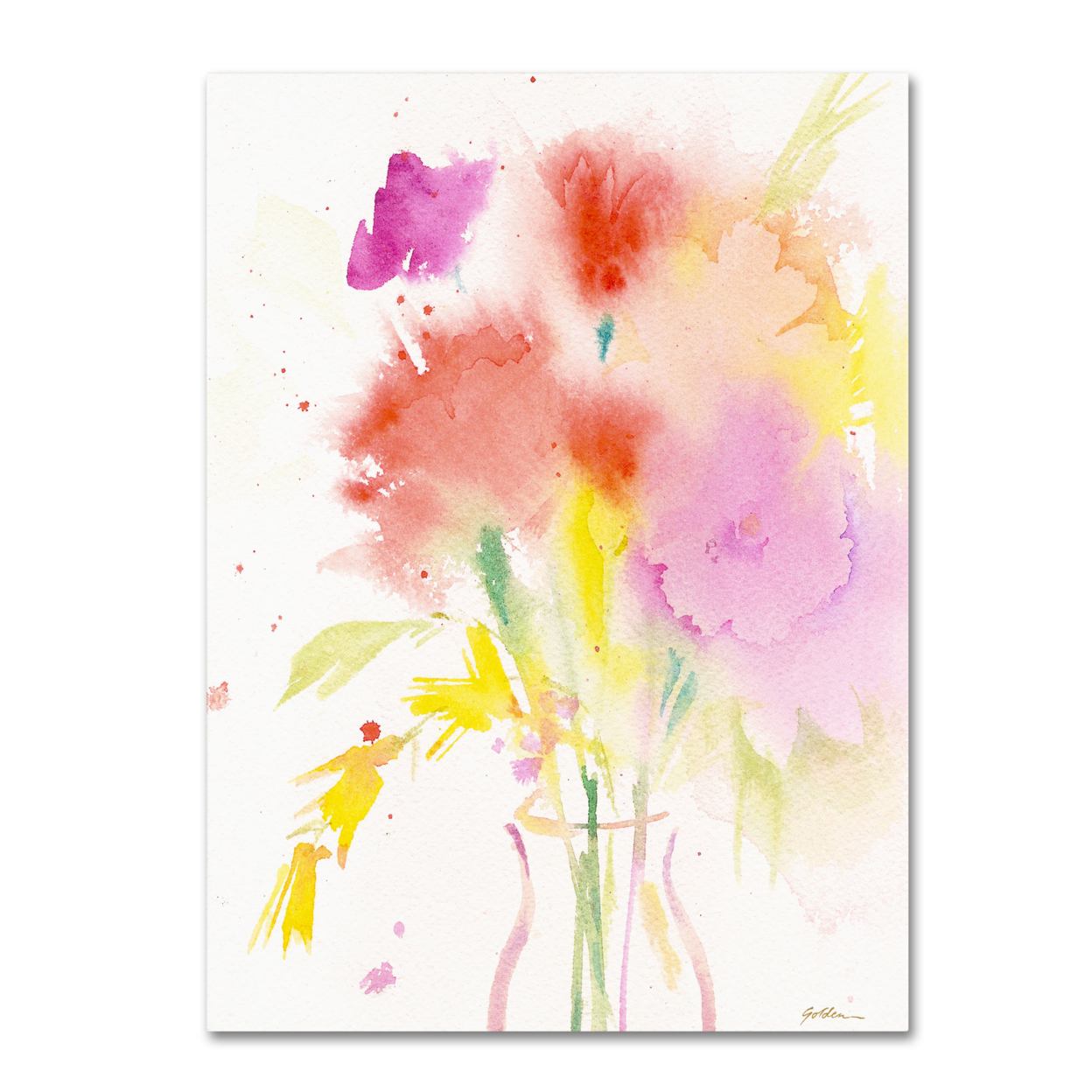 Sheila Golden 'Bouquet Impressions' Canvas Art 18 X 24