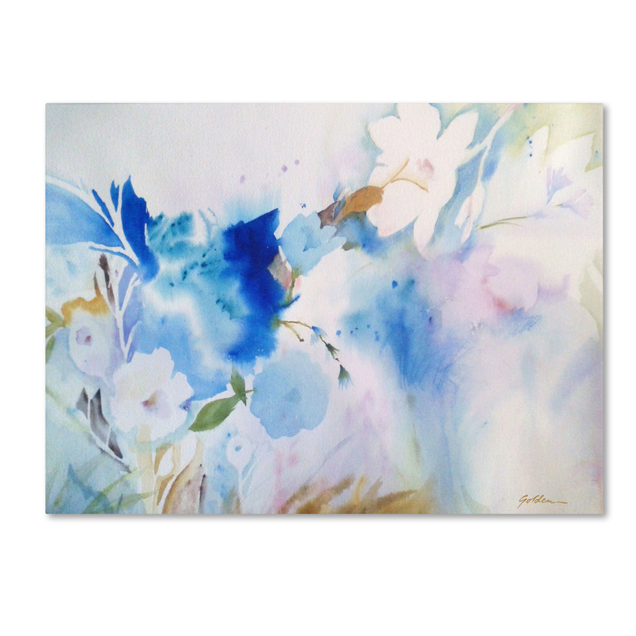 Sheila Golden 'Blue Whispers' Canvas Art 18 X 24