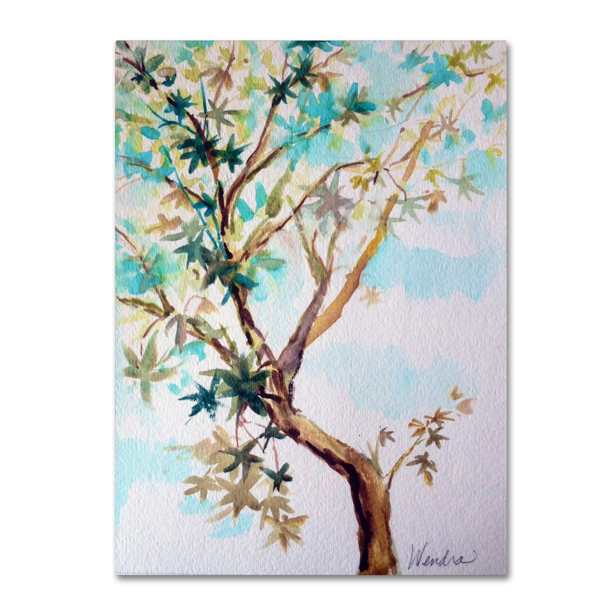 Wendra 'Blue Maple' Canvas Art 18 X 24