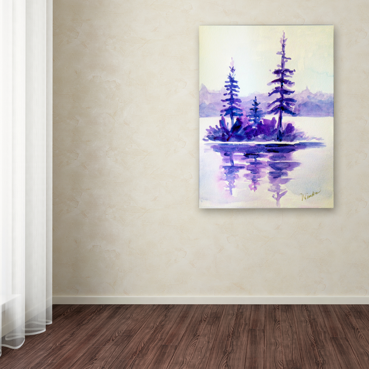 Wendra 'Purple Island' Canvas Art 18 X 24