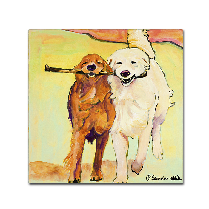 Pat Saunders-White 'Stick With Me' Huge Canvas Art 35 X 35