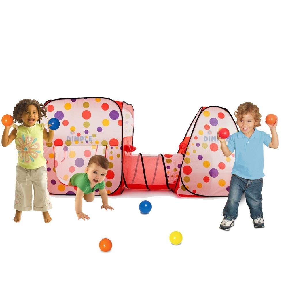 Double Pop Up Play Room Tent Club House With Interconnecting Tunnel And Fun Colors For Indoors And Outdoor By Dimple