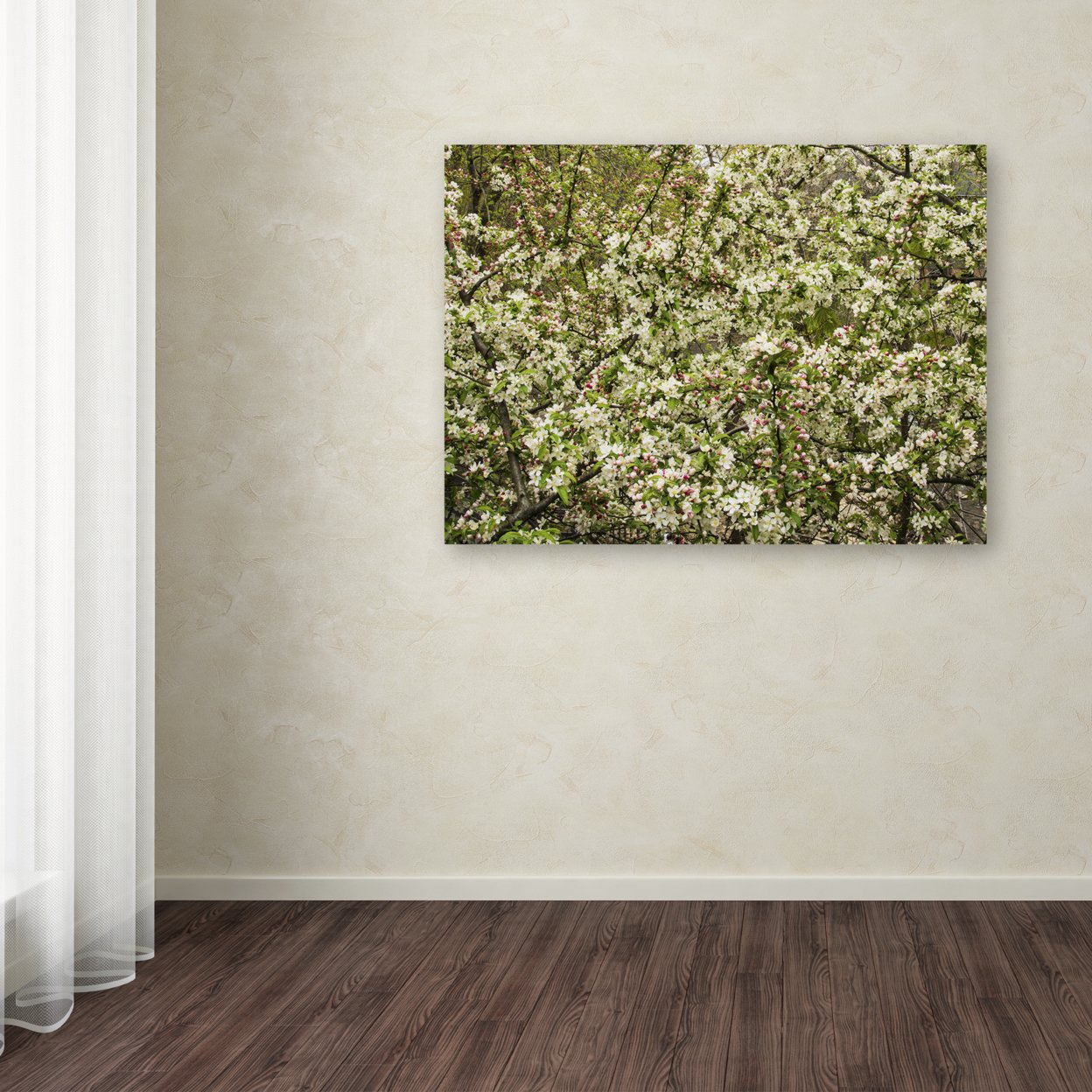 Kurt Shaffer 'Apple Blossoms III' 14 X 19 Canvas Art