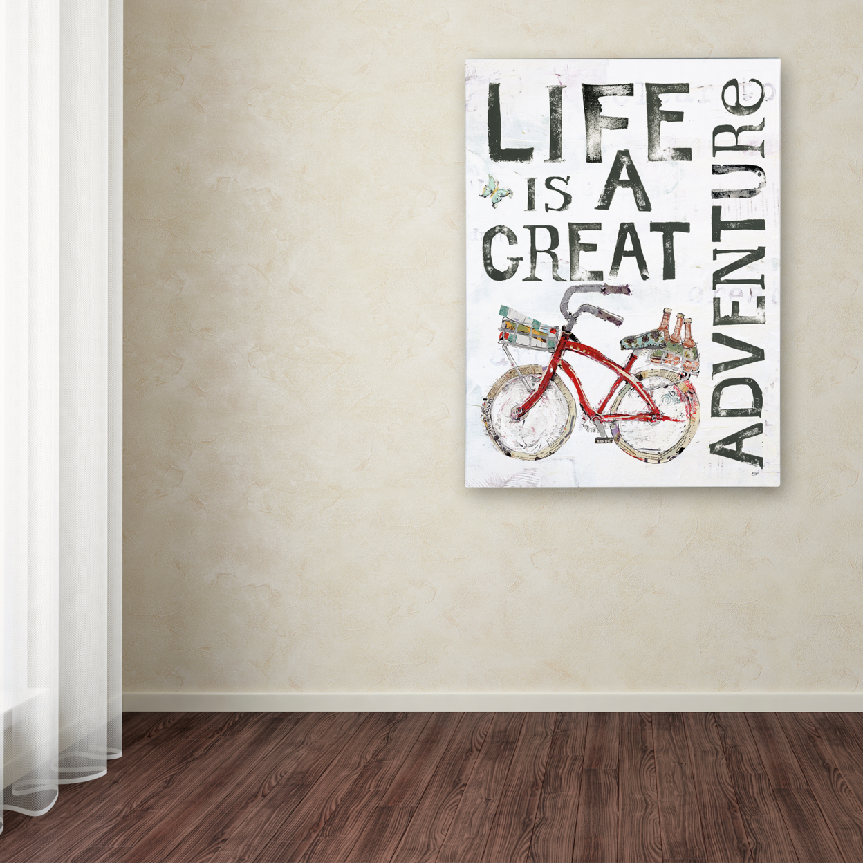 Kellie Day 'Life Is A Great Adventure' 14 X 19 Canvas Art