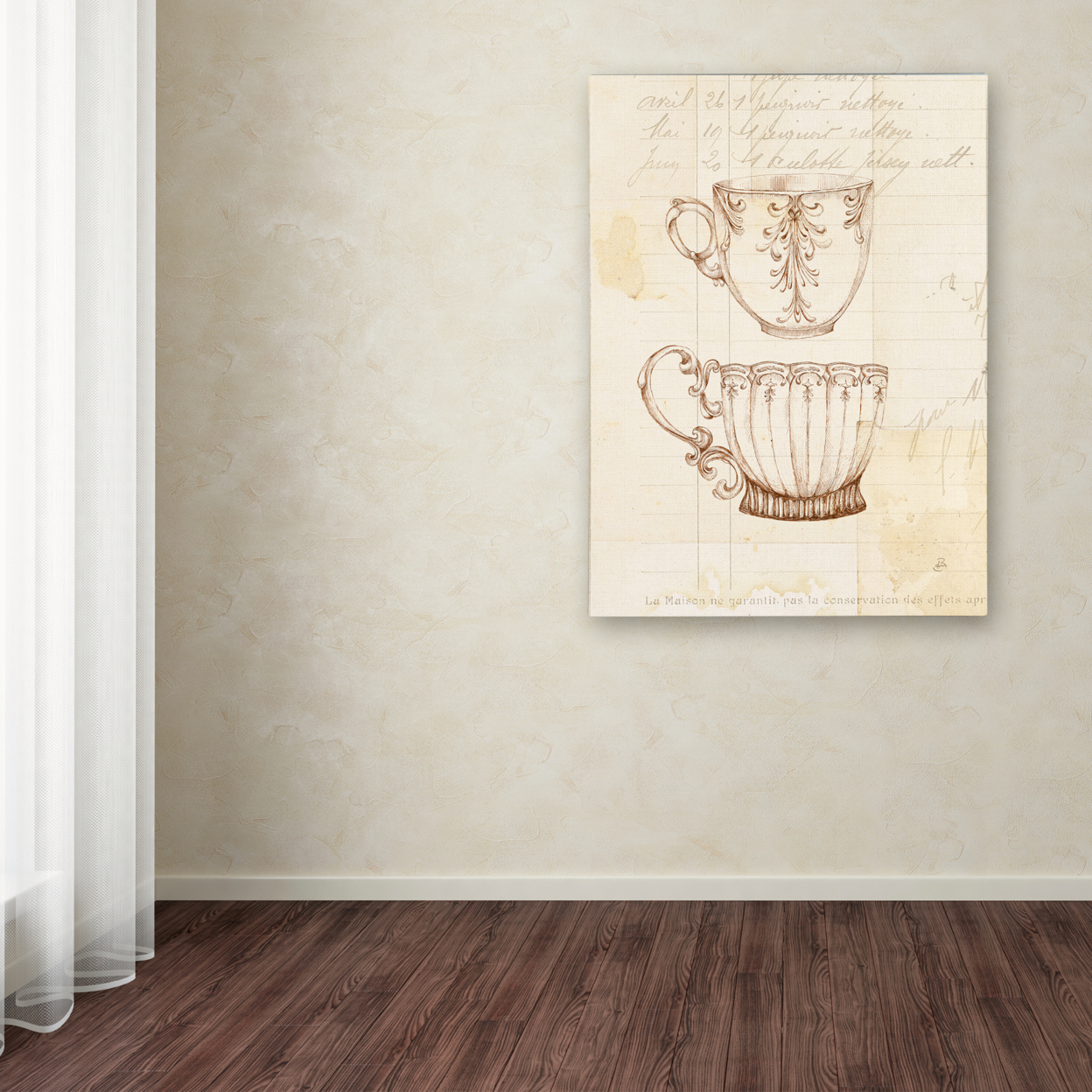 Daphne Brissonnet 'Authentic Coffee IV' 14 X 19 Canvas Art