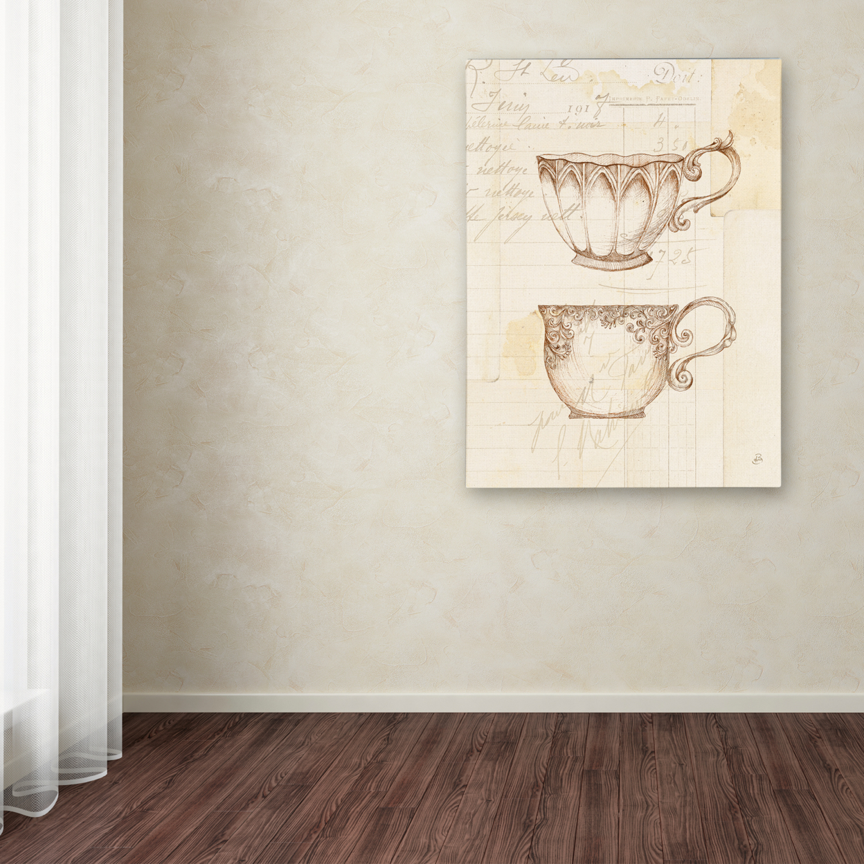 Daphne Brissonnet 'Authentic Coffee V' 14 X 19 Canvas Art