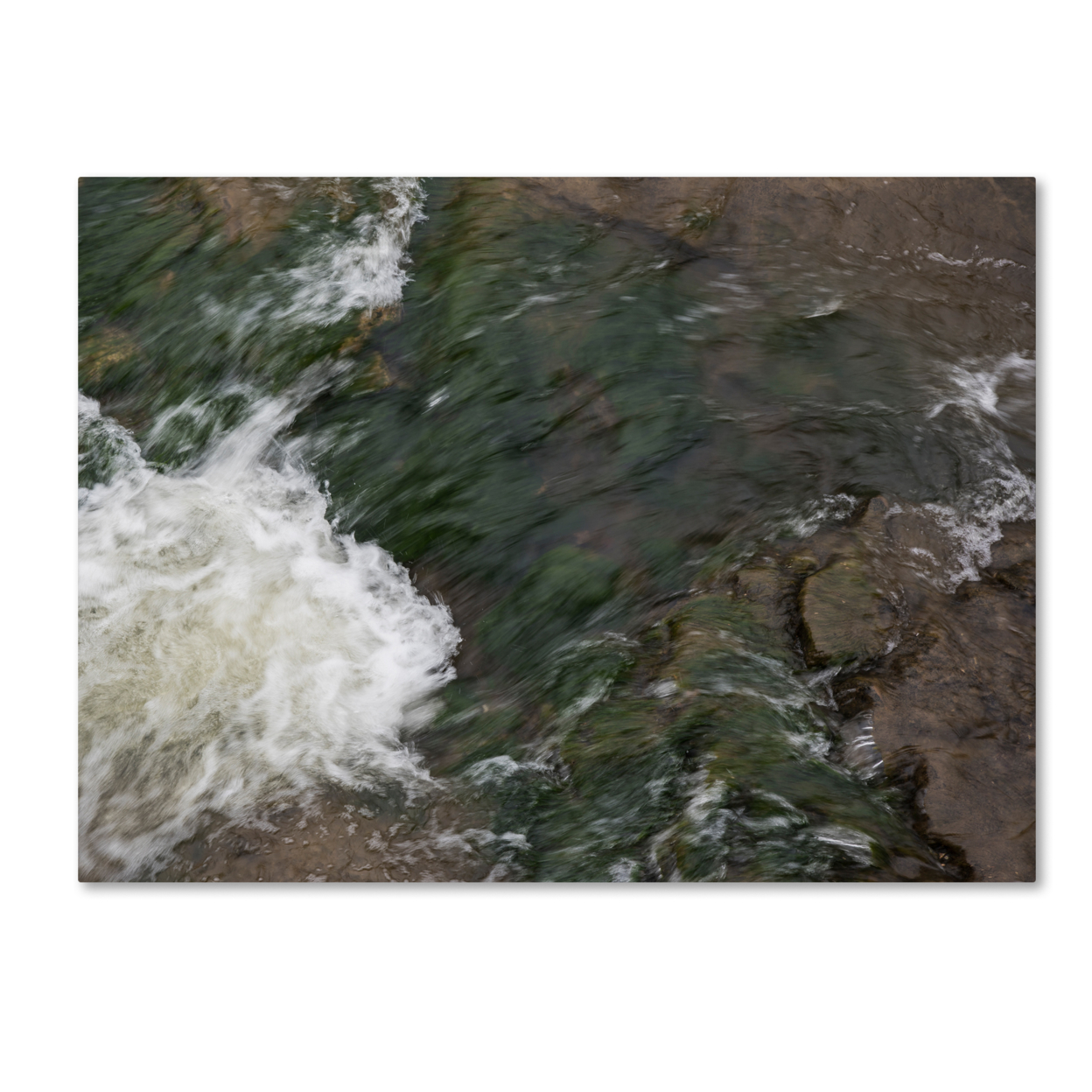 Kurt Shaffer 'Rushing Water Abstract' 14 X 19 Canvas Art