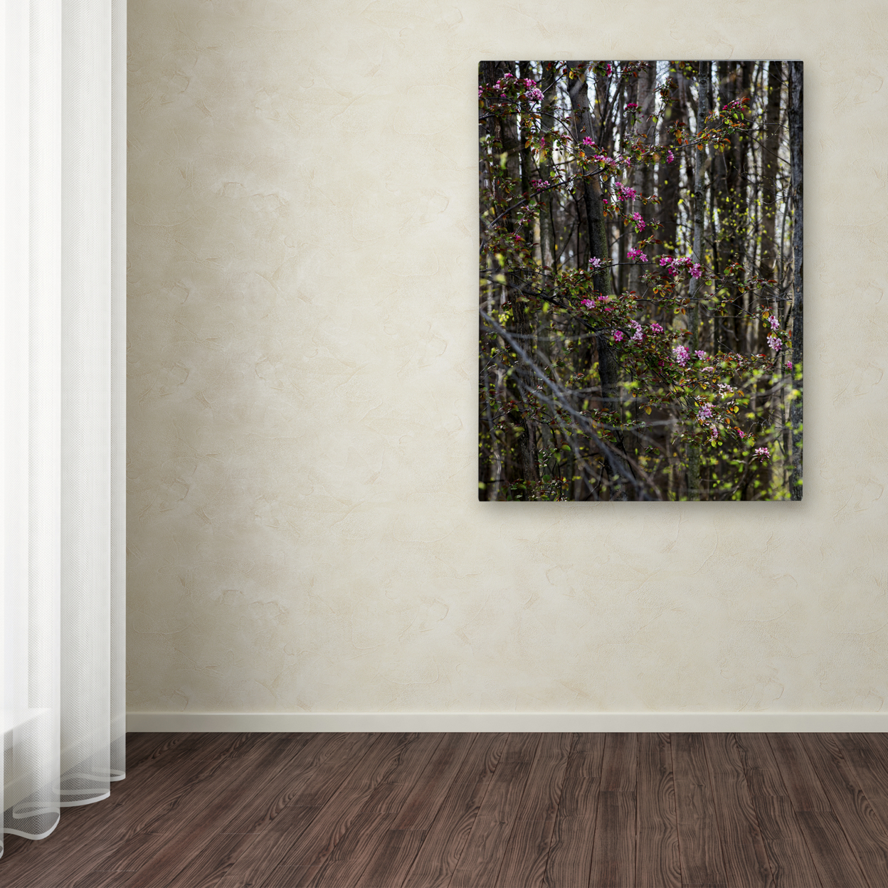 Kurt Shaffer 'Springtime In The Forest' 14 X 19 Canvas Art
