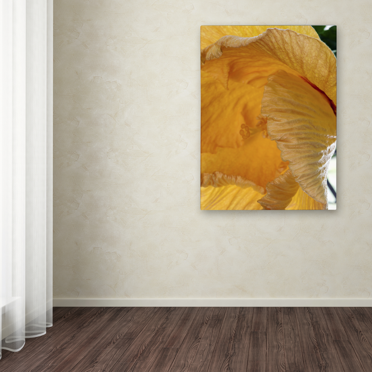Kurt Shaffer 'Yellow Hibiscus Study III' 14 X 19 Canvas Art