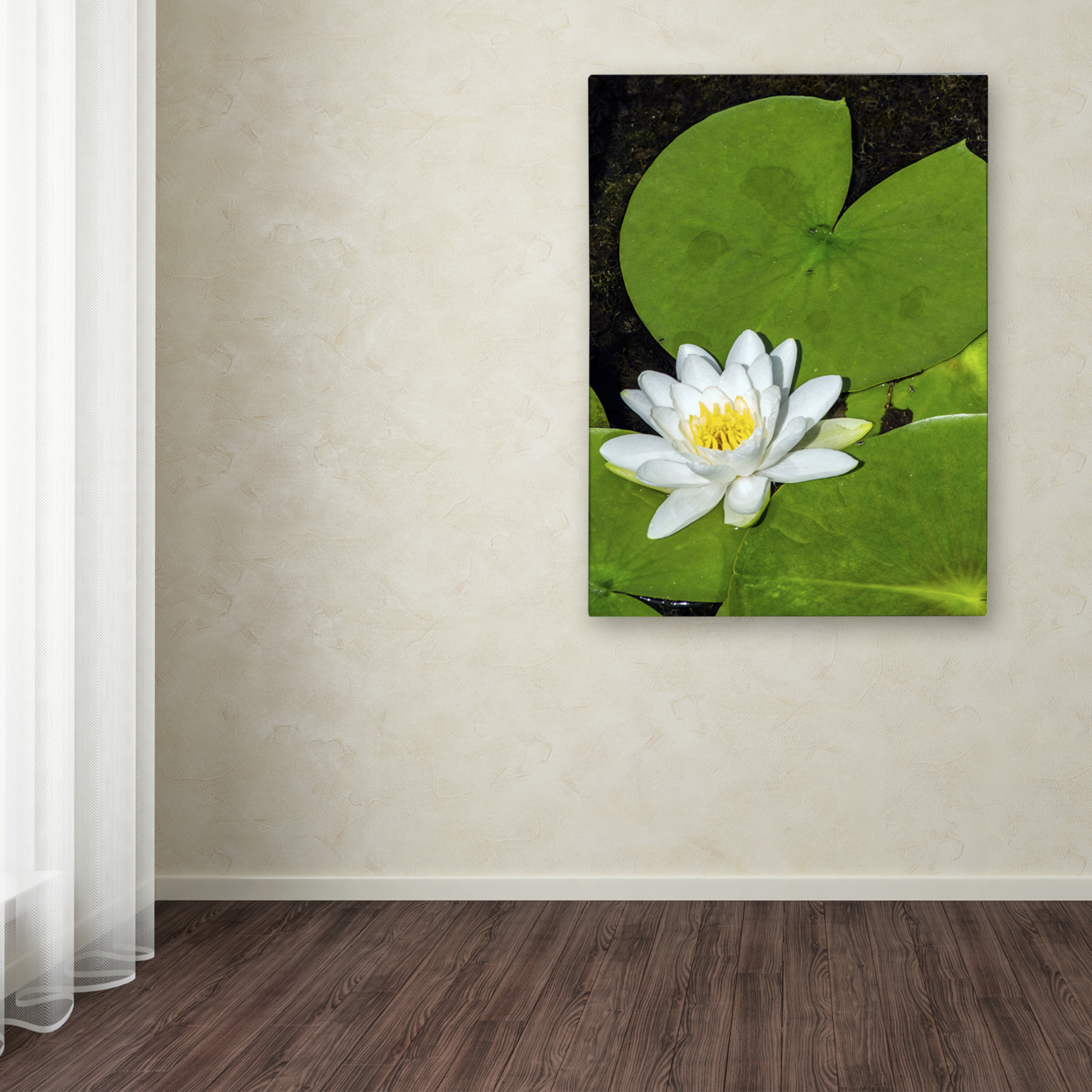 Kurt Shaffer 'White Lotus' 14 X 19 Canvas Art