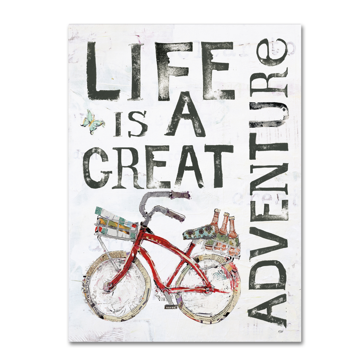 Kellie Day 'Life Is A Great Adventure' Canvas Art 18 X 24