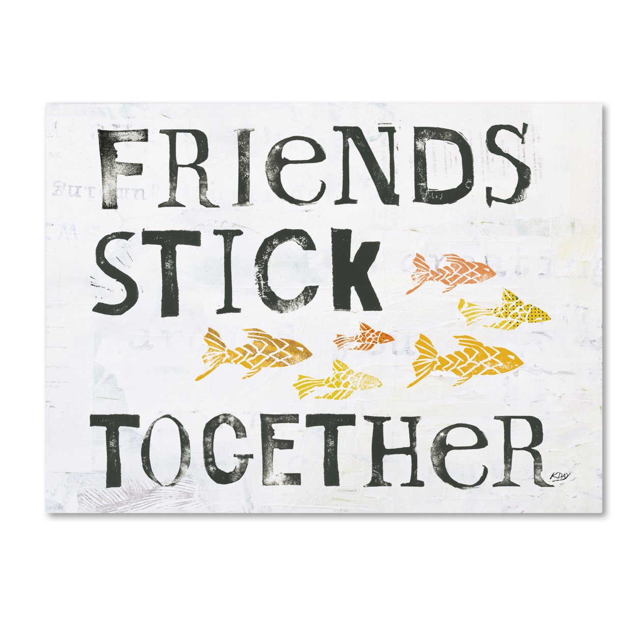 Kellie Day 'Friends Stick Together' Canvas Art 18 X 24