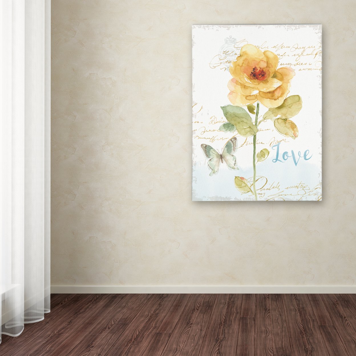 Lisa Audit 'Rainbow Seeds Floral VIII Love' Canvas Art 18 X 24