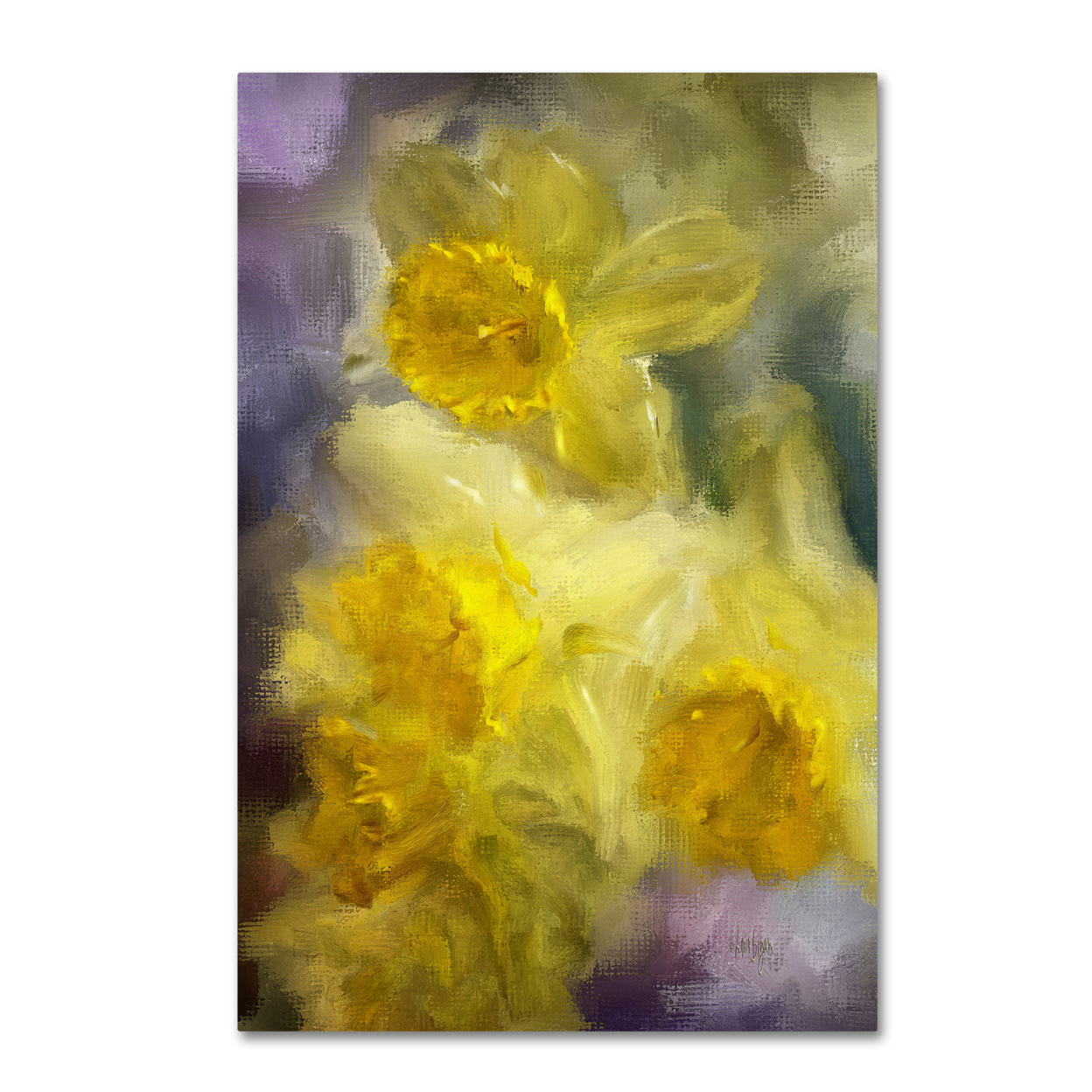 Lois Bryan 'Ruffled Daffodils' Canvas Art 16 X 24