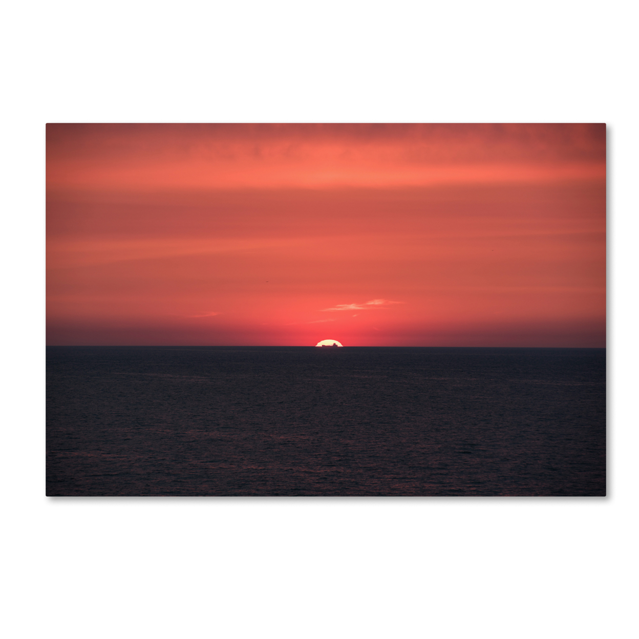 Kurt Shaffer 'Sunset Ore Boat Lake Erie' Canvas Art 16 X 24