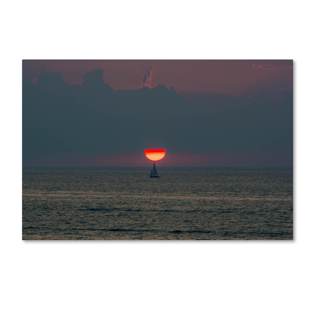 Kurt Shaffer 'Sunset Sailboat' Canvas Art 16 X 24