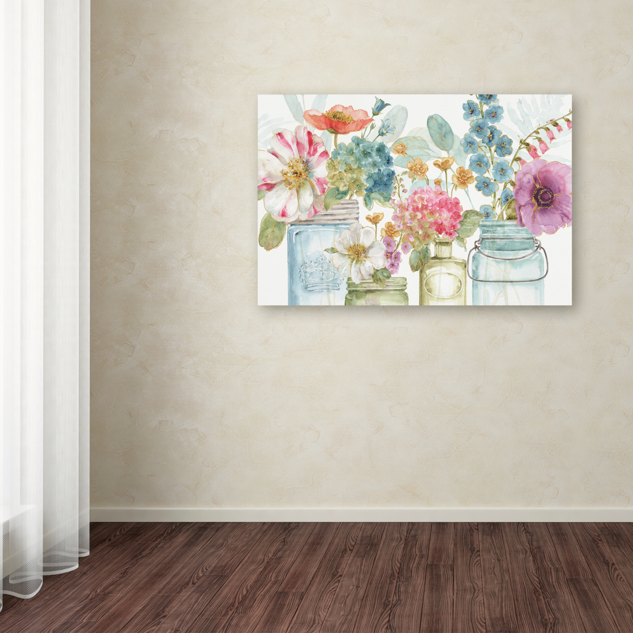 Lisa Audit 'Rainbow Seeds Flowers X' Canvas Art 16 X 24