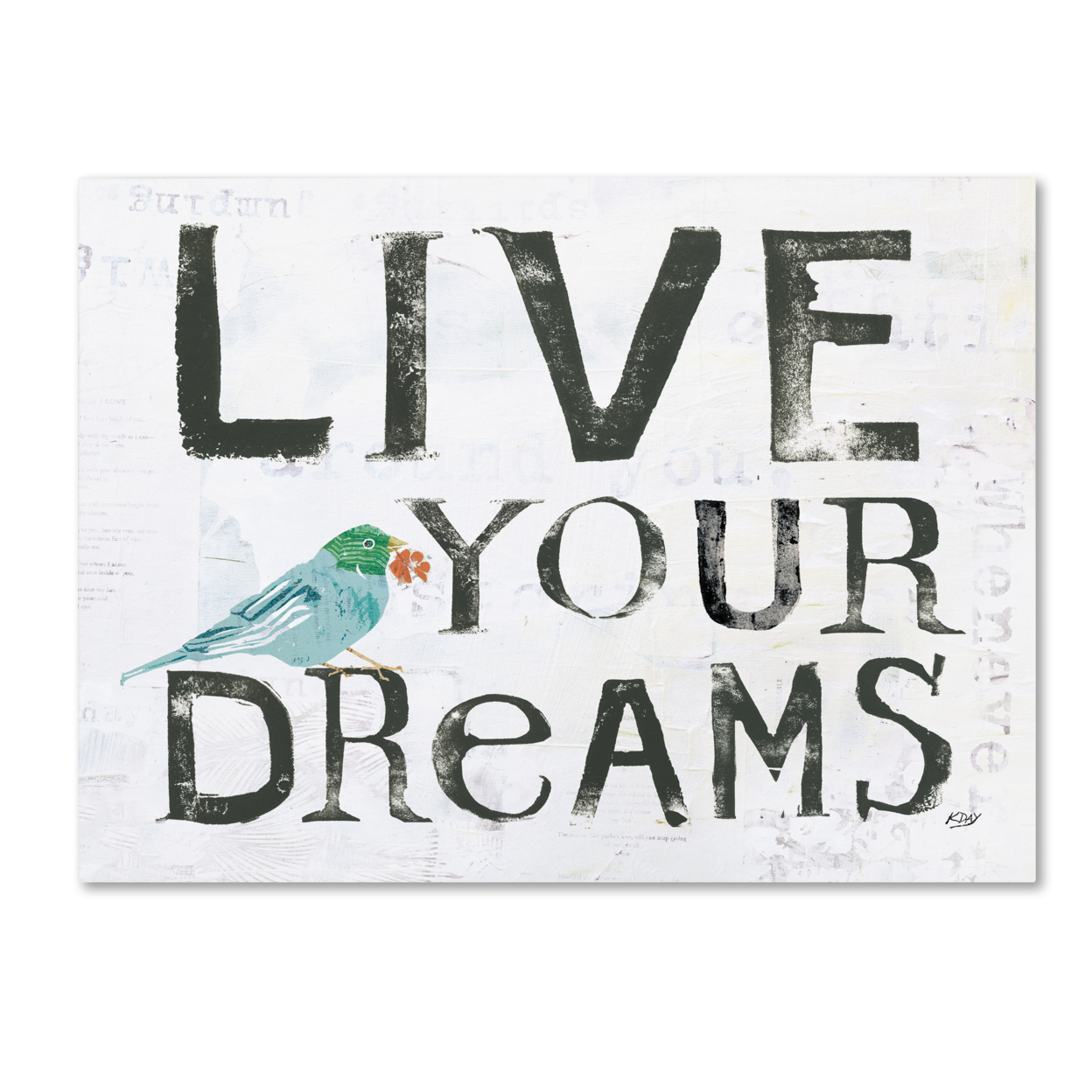 Kellie Day 'Live Your Dreams' Canvas Art