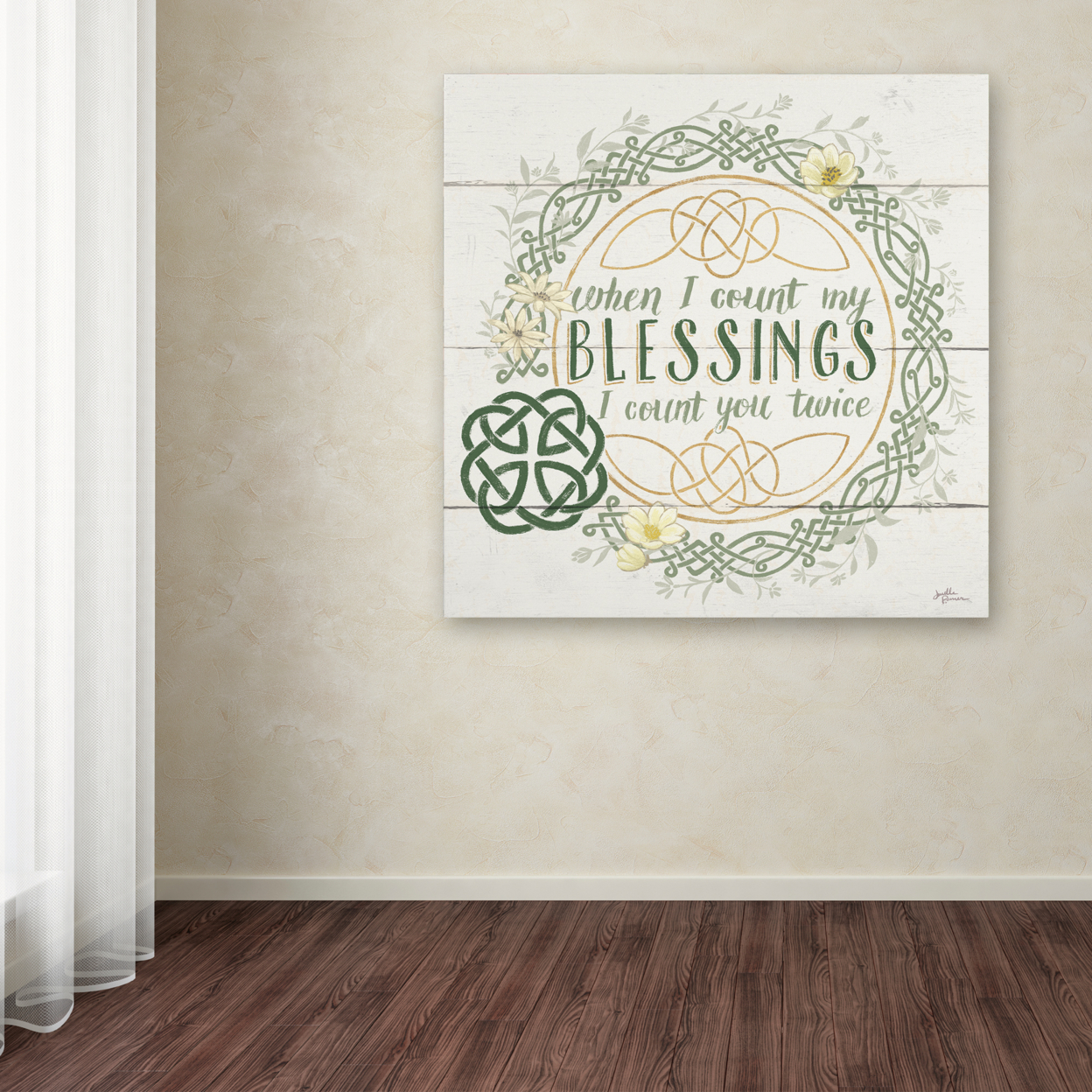Janelle Penner 'Irish Blessing II' Large Canvas Art 35 X 35