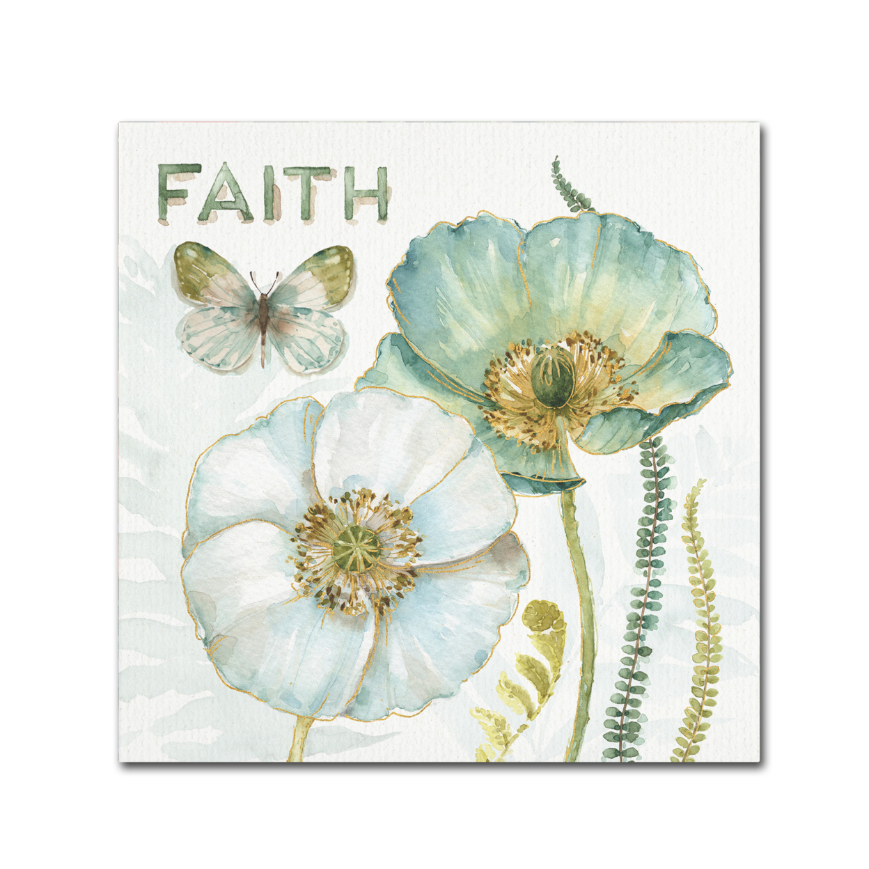 Lisa Audit 'My Greenhouse Flowers Faith' Large Canvas Art 35 X 35