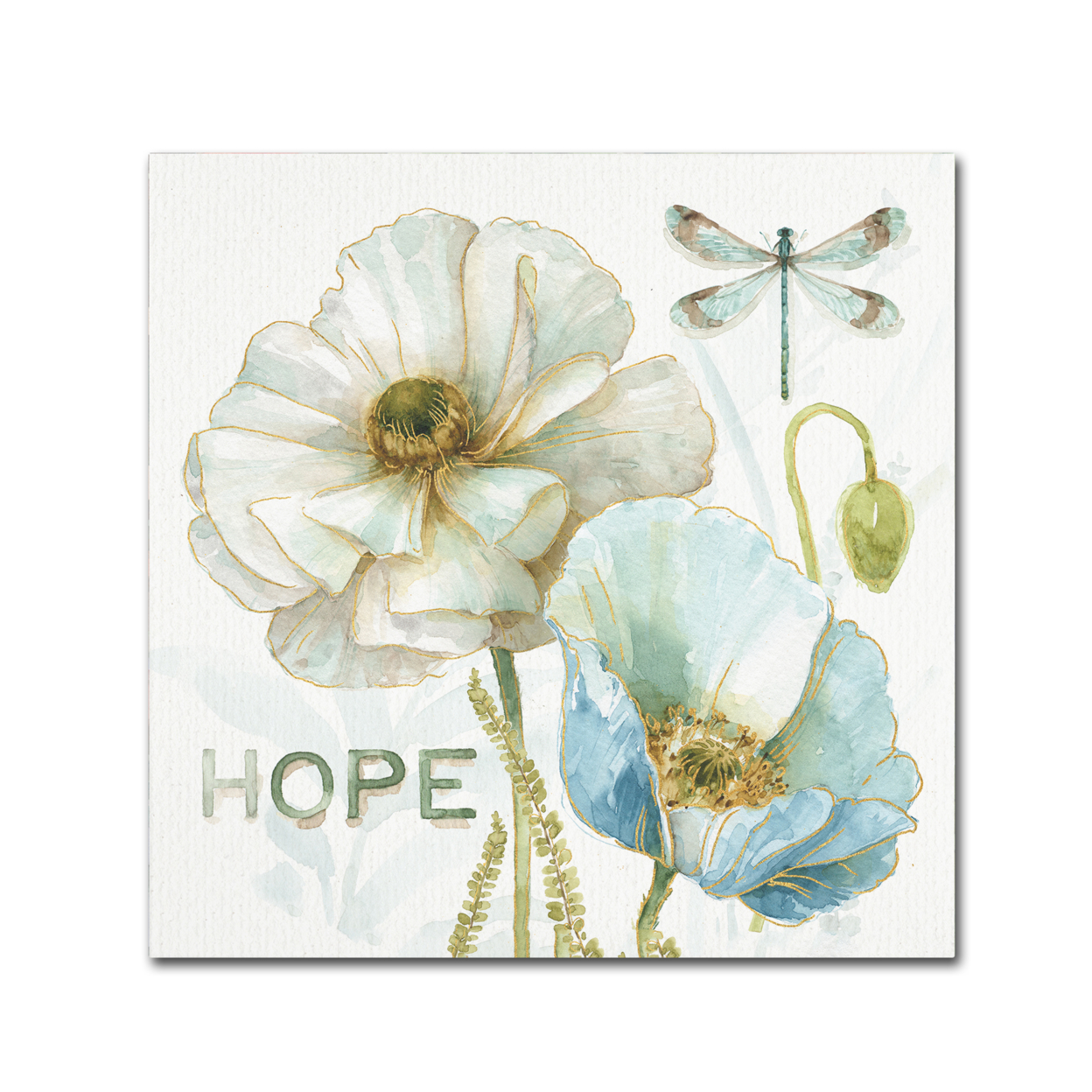 Lisa Audit 'My Greenhouse Flowers Hope' Large Canvas Art 35 X 35