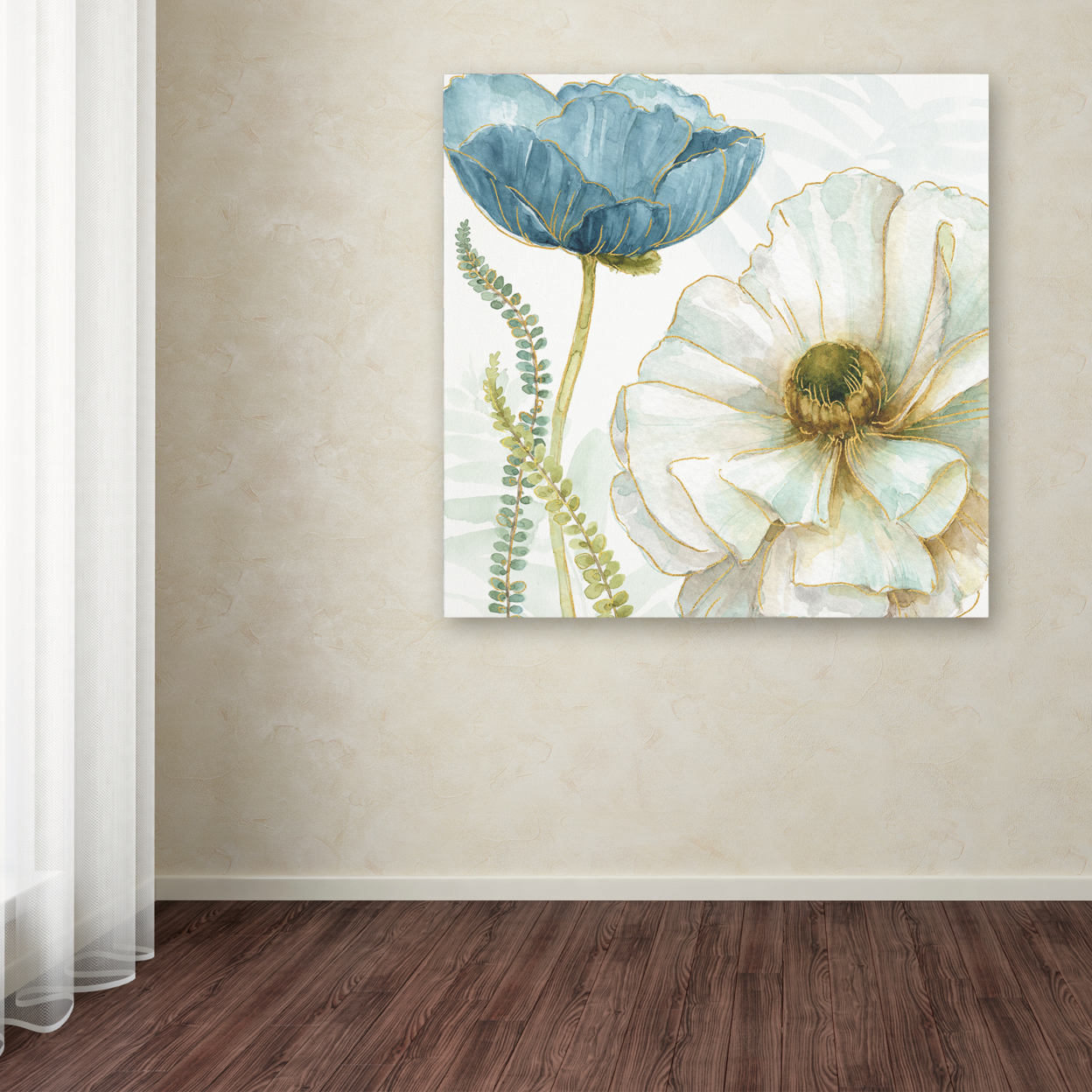 Lisa Audit 'My Greenhouse Flowers III' Large Canvas Art 35 X 35