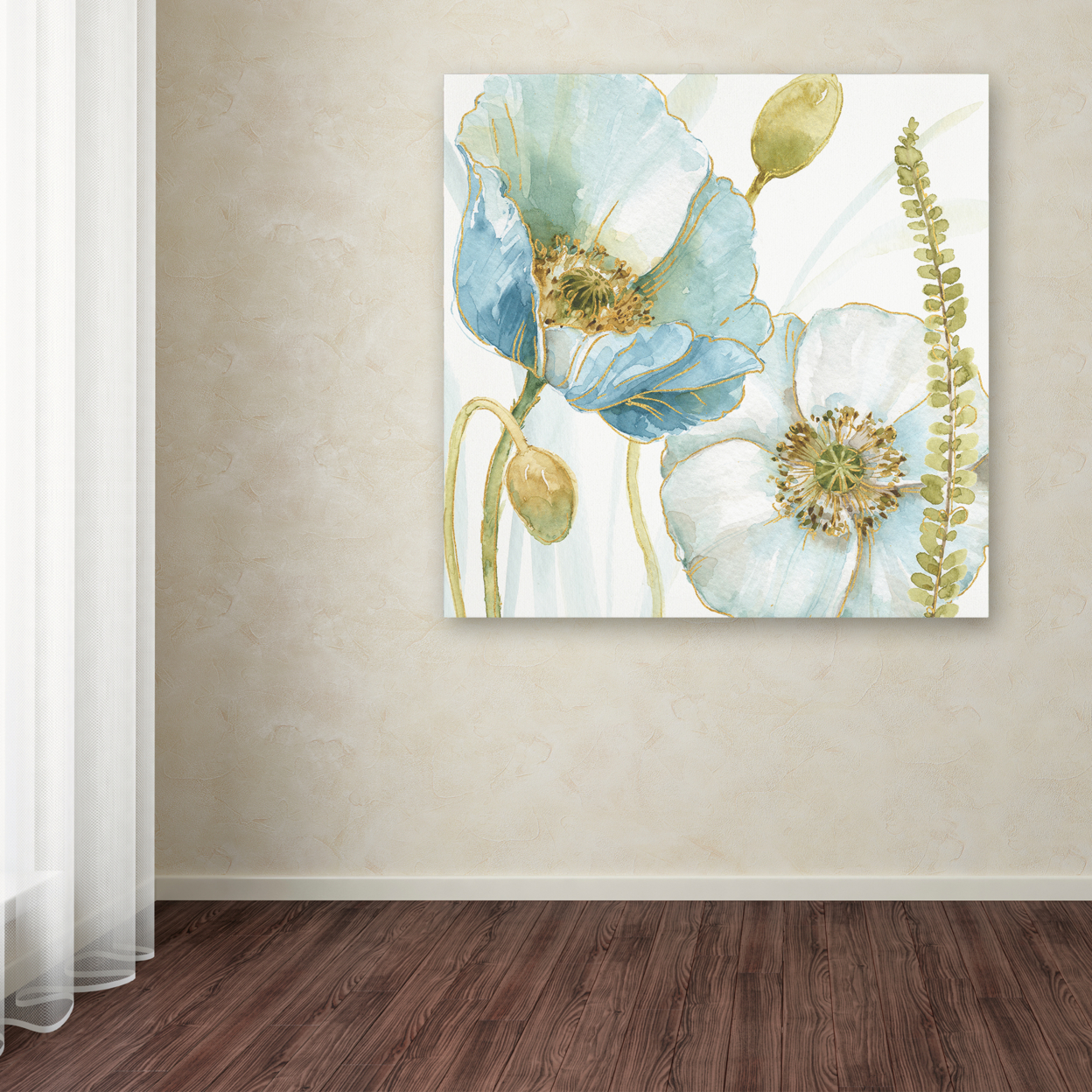 Lisa Audit 'My Greenhouse Flowers IV' Large Canvas Art 35 X 35