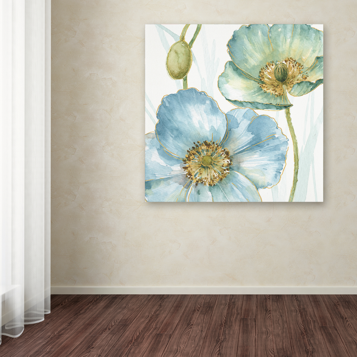 Lisa Audit 'My Greenhouse Flowers II' Large Canvas Art 35 X 35