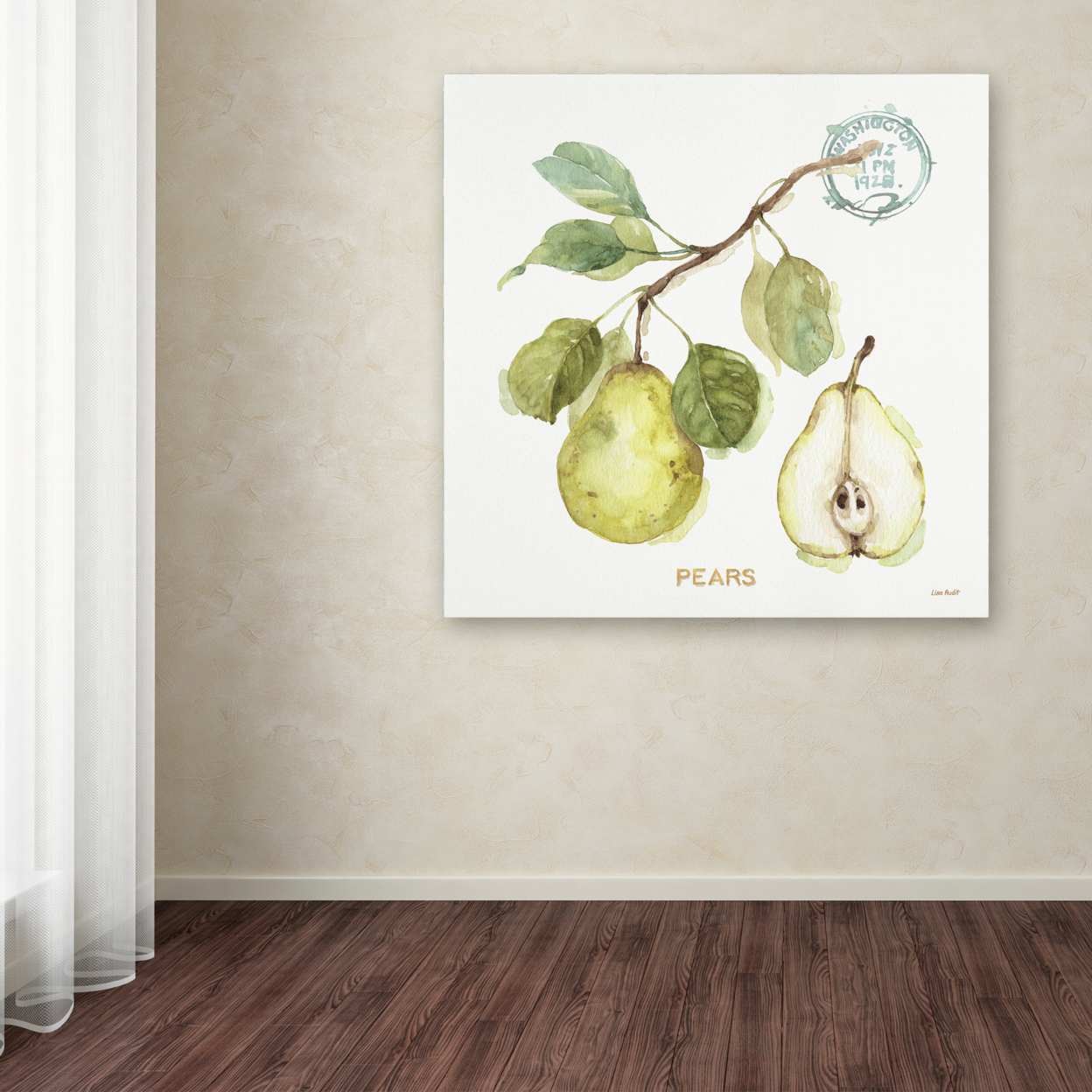 Lisa Audit 'My Greenhouse Fruit I' Large Canvas Art 35 X 35