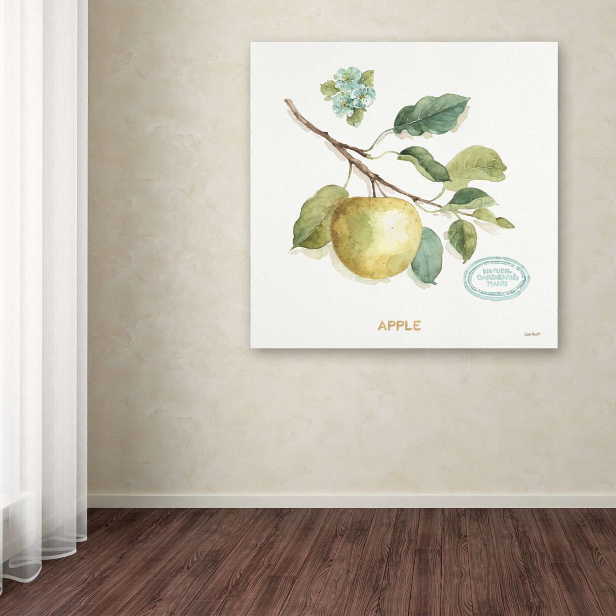Lisa Audit 'My Greenhouse Fruit IV' Large Canvas Art 35 X 35