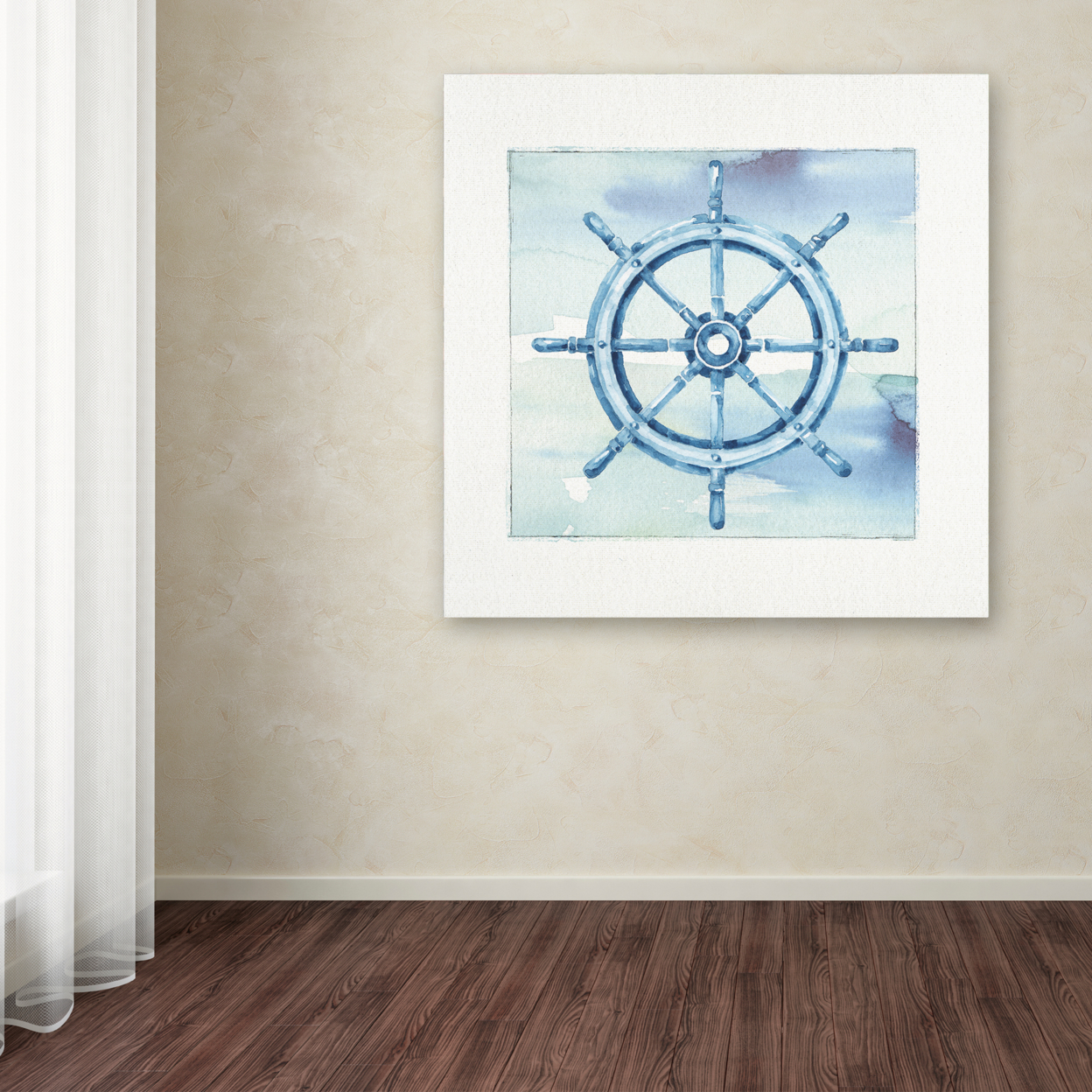 Lisa Audit 'Sea Life Wheel V2' Large Canvas Art 35 X 35