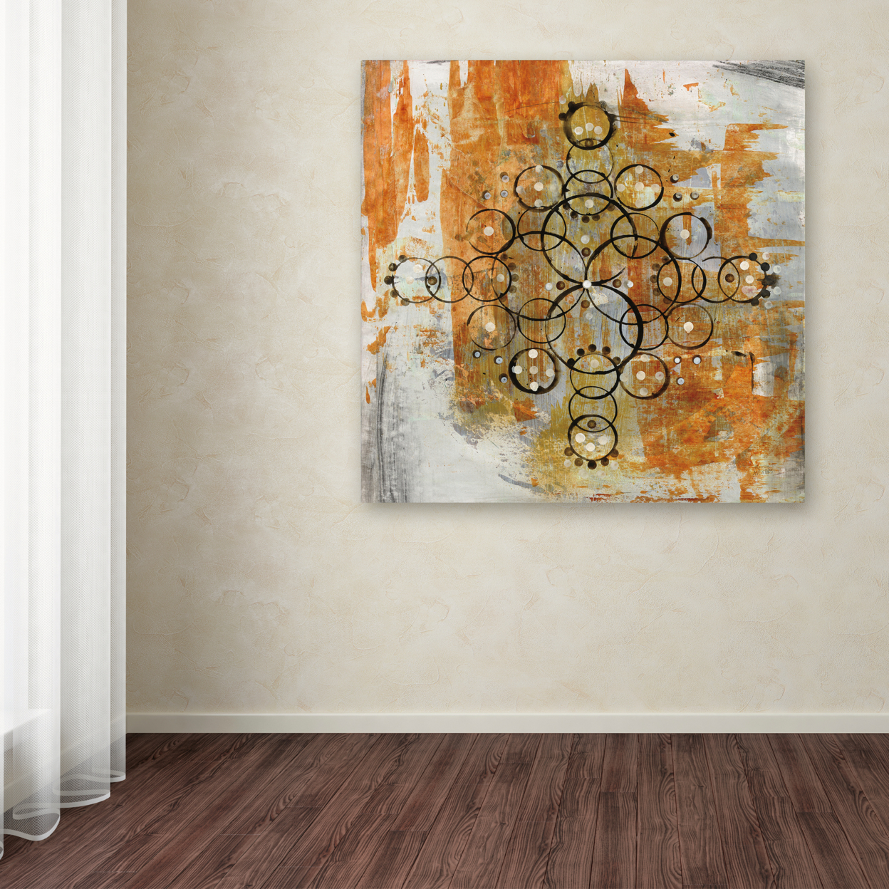 Melissa Averinos 'Mandala II Crop' Large Canvas Art 35 X 35