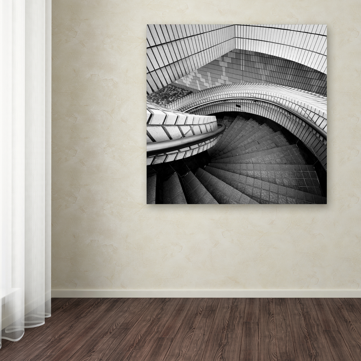 Rob Cherry 'Hong Kong Staircase' Large Canvas Art 35 X 35