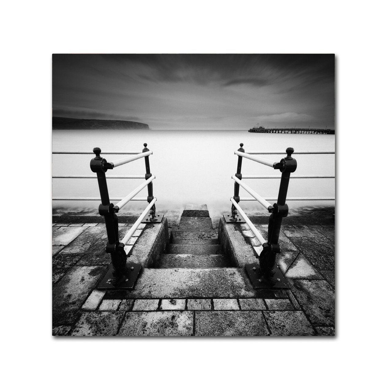 Rob Cherry 'Swanage Seafront' Large Canvas Art 35 X 35