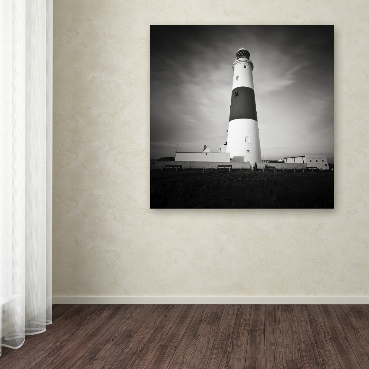 Rob Cherry 'Portland Bill Lighthouse' Large Canvas Art 35 X 35