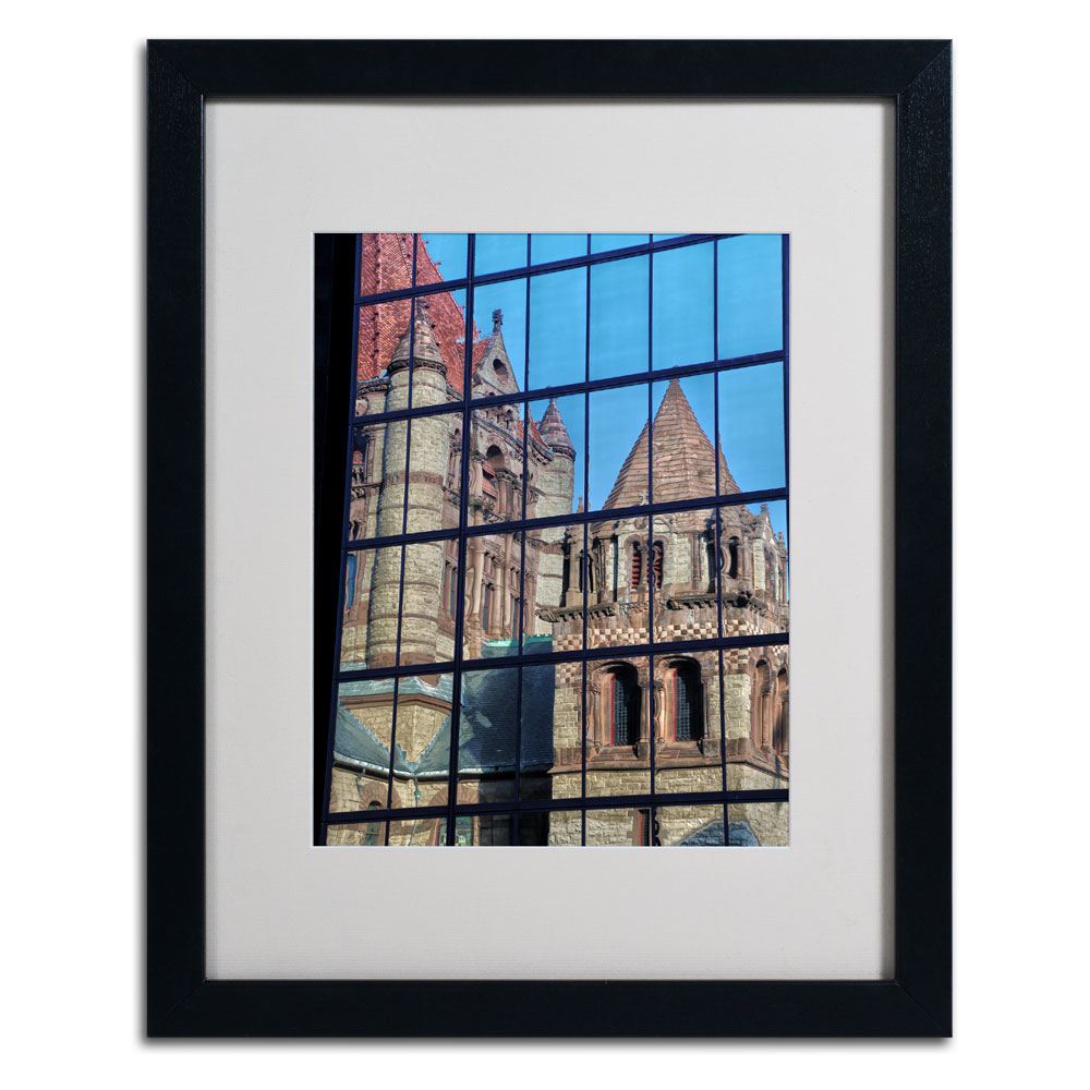 CATeyes 'Trinity Church Reflection' Black Wooden Framed Art 18 X 22 Inches