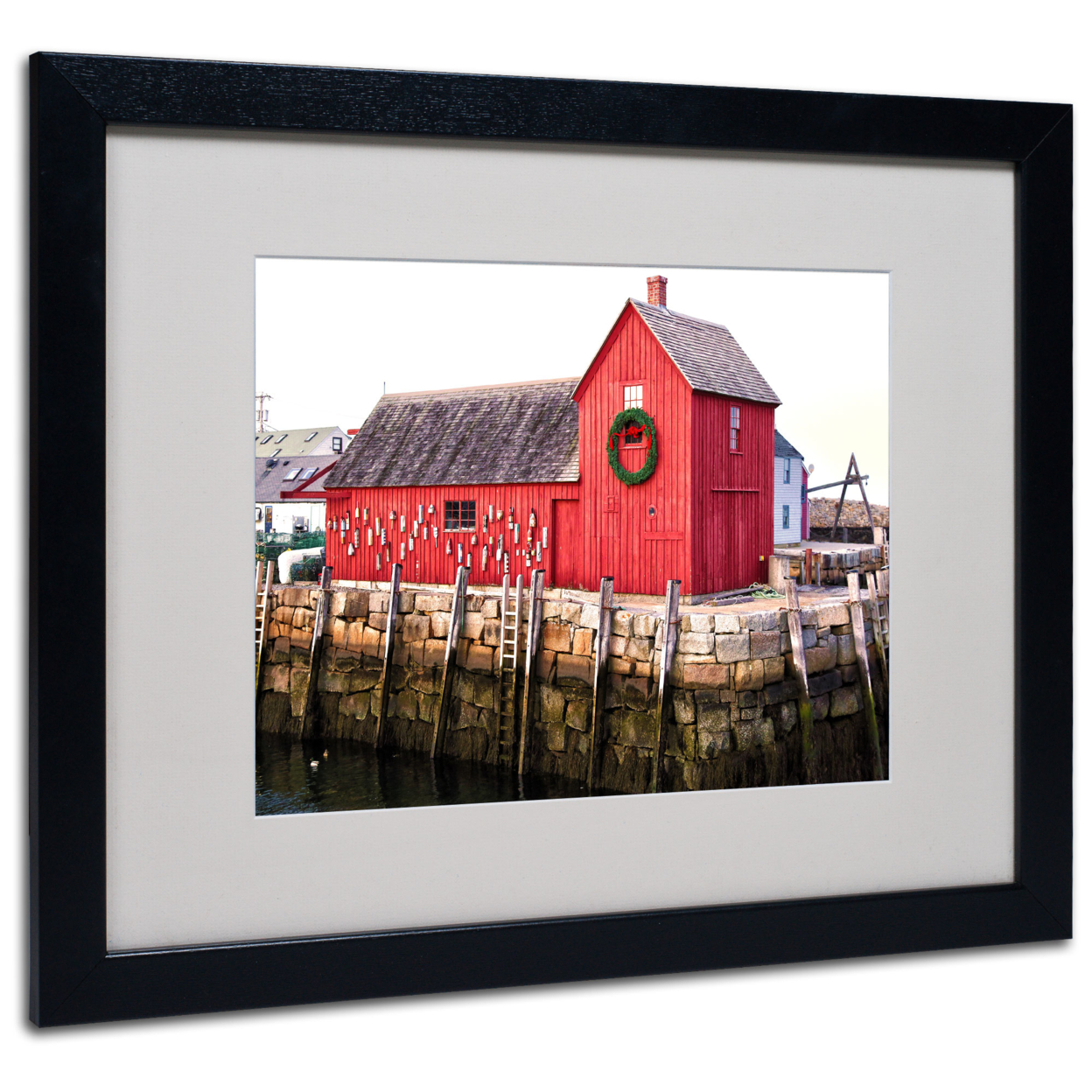CATeyes 'Boston 5' Black Wooden Framed Art 18 X 22 Inches