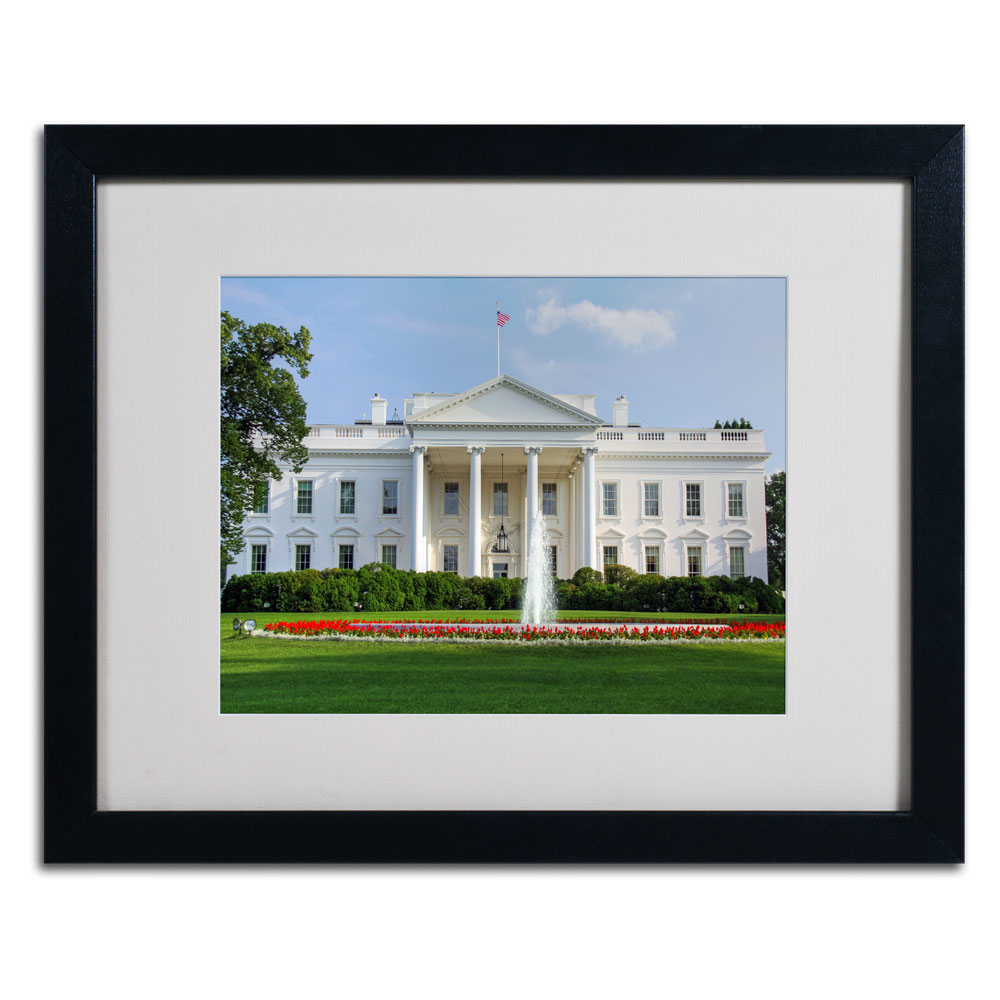 CATeyes 'White House' Black Wooden Framed Art 18 X 22 Inches