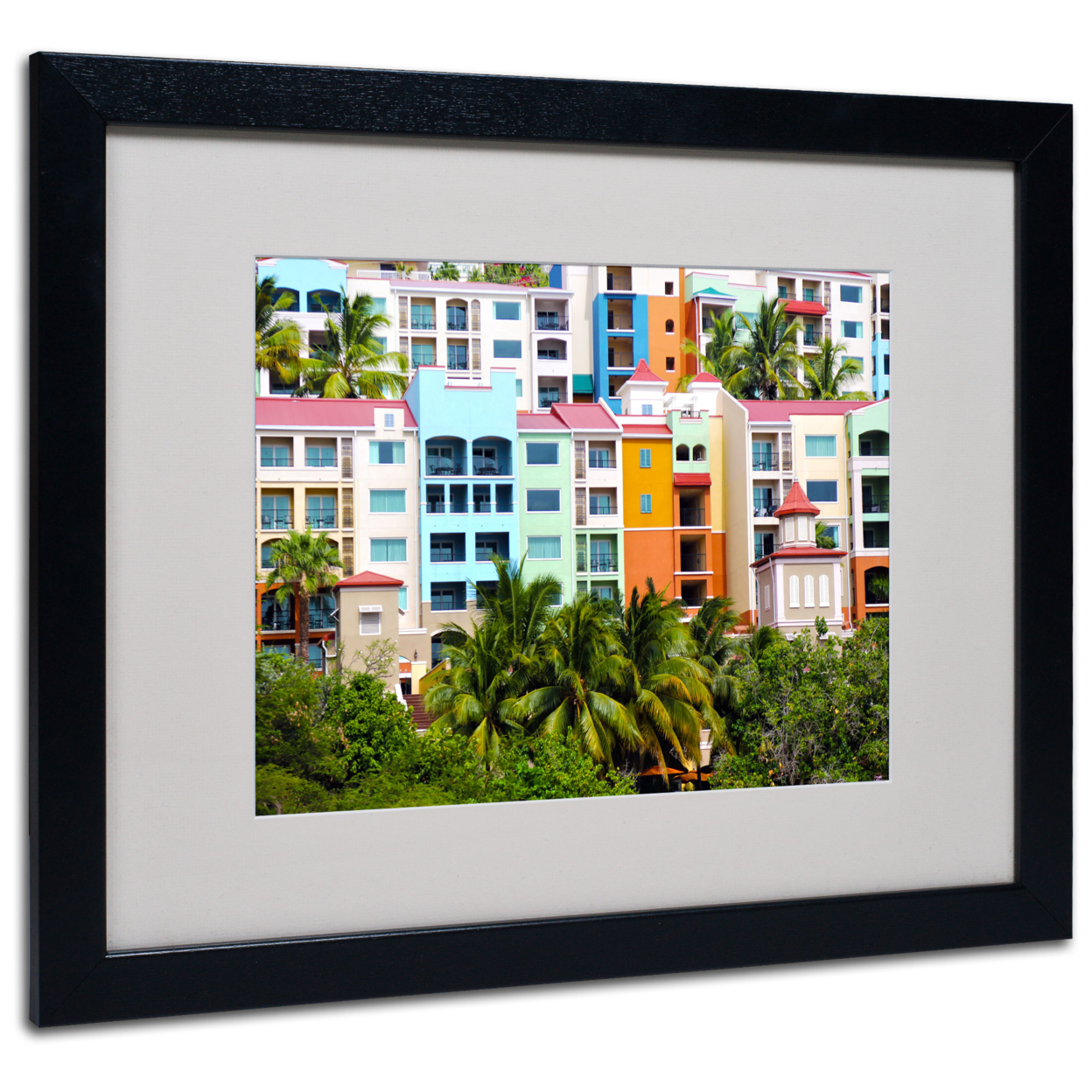 CATeyes 'Virgin Islands 2' Black Wooden Framed Art 18 X 22 Inches