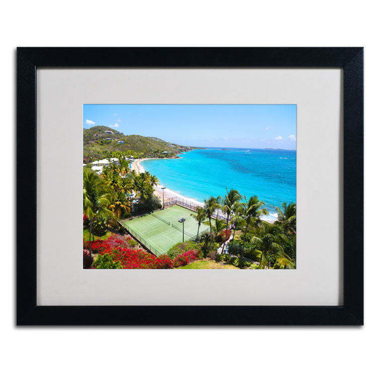 CATeyes 'Virgin Islands 5' Black Wooden Framed Art 18 X 22 Inches