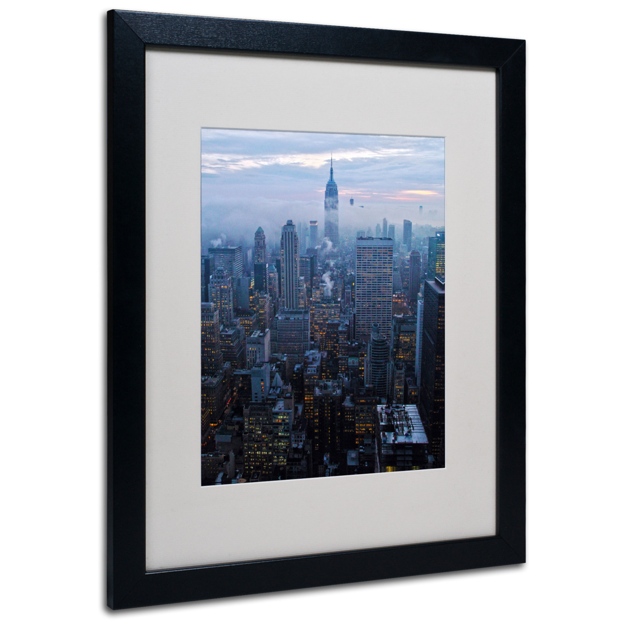 CATeyes 'City Lights' Black Wooden Framed Art 18 X 22 Inches