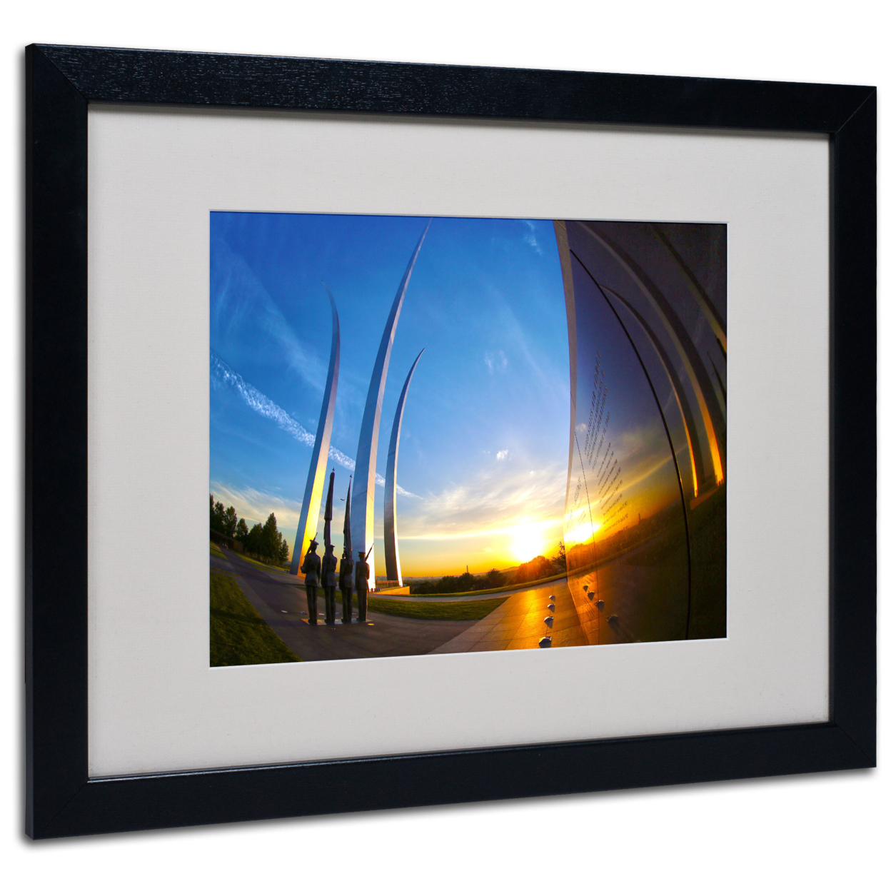 CATeyes 'Air Force Memorial 15' Black Wooden Framed Art 18 X 22 Inches