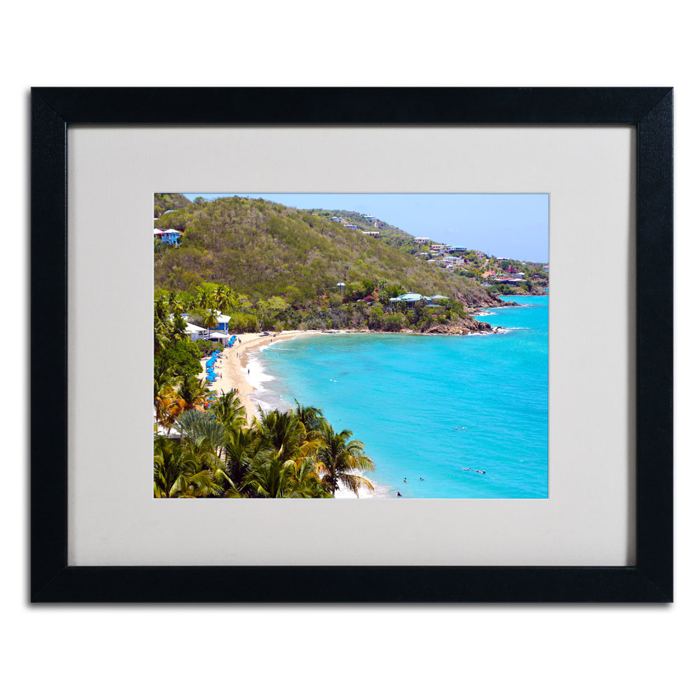 CATeyes 'Virgin Islands 10' Black Wooden Framed Art 18 X 22 Inches