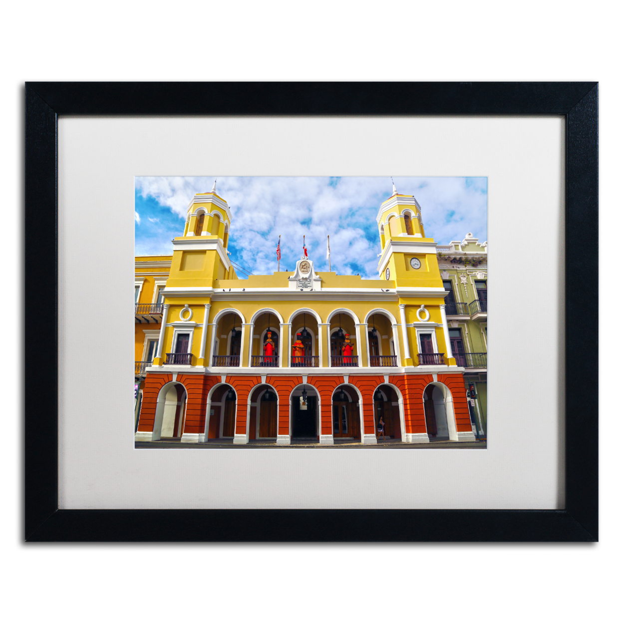 CATeyes 'Alcaldia De San Juan' Black Wooden Framed Art 18 X 22 Inches