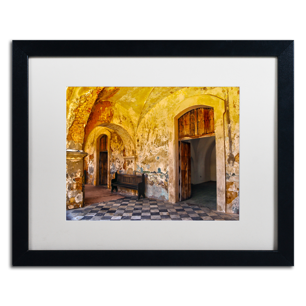 CATeyes 'Castillo De San Felipe Del Morro 1' Black Wooden Framed Art 18 X 22 Inches