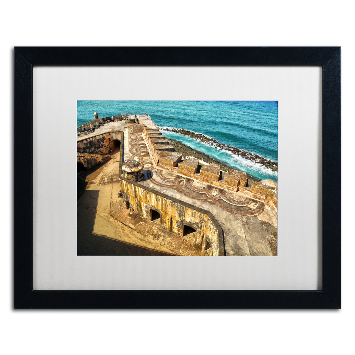 CATeyes 'Castillo De San Felipe Del Morro 6' Black Wooden Framed Art 18 X 22 Inches